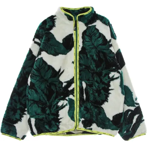 Blumige Sherpa-Jacke mit Bärenmuster - HUF - Modalova