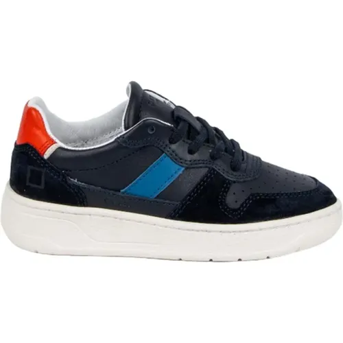 Court 2.0 Blue and Orange Sneakers , female, Sizes: 3 UK, 2 UK, 4 UK, 5 UK, 6 UK - D.a.t.e. - Modalova