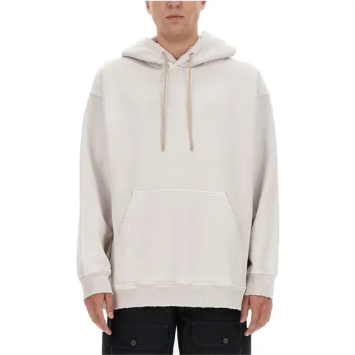 Klassischer Baumwoll-Hoodie für Männer - MSGM - Modalova