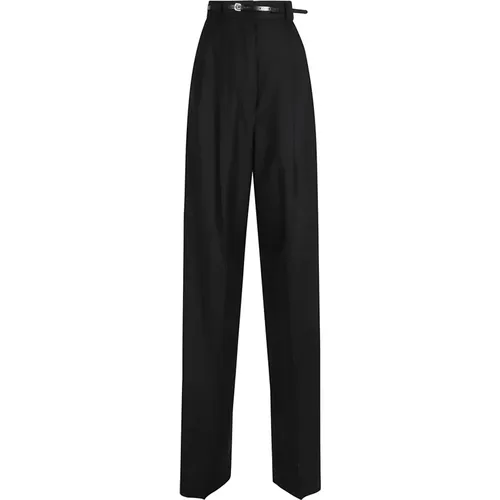 Schwarze Lange Hose , Damen, Größe: 3XS - Max Mara - Modalova