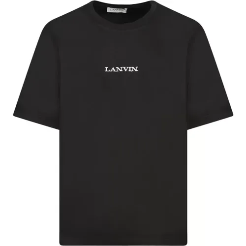 Schwarzes T-Shirt für Männer , Herren, Größe: XL - Lanvin - Modalova