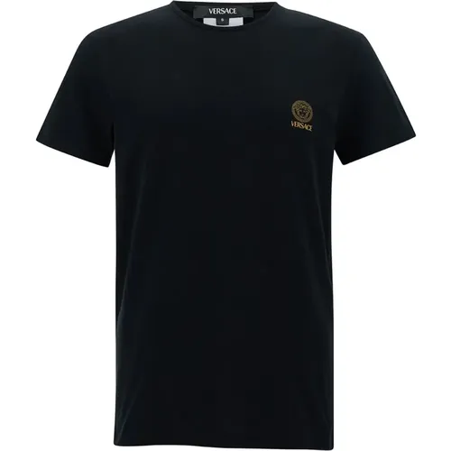 Schwarze Medusa T-Shirts und Polos , Herren, Größe: M - Versace - Modalova