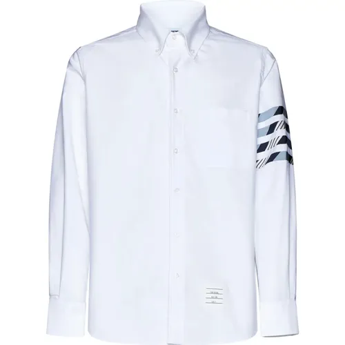 Bar Stripe Cotton Shirt , male, Sizes: XL, M, 2XL, L - Thom Browne - Modalova