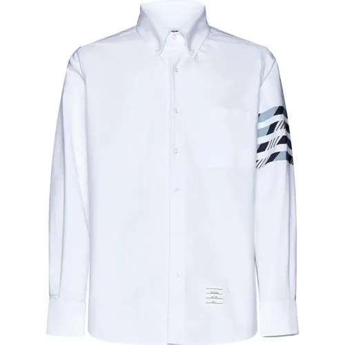 Bar Stripe Cotton Shirt , male, Sizes: XL, M, L - Thom Browne - Modalova