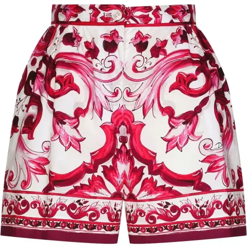 Hochtaillierte Fuchsia Shorts - Dolce & Gabbana - Modalova