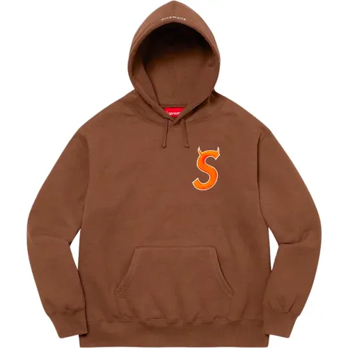 Limitierte Auflage S Logo Kapuzenpullover Braun - Supreme - Modalova