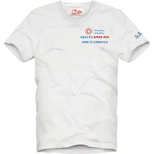 Weißes T-Shirt mit Stil - MC2 Saint Barth - Modalova