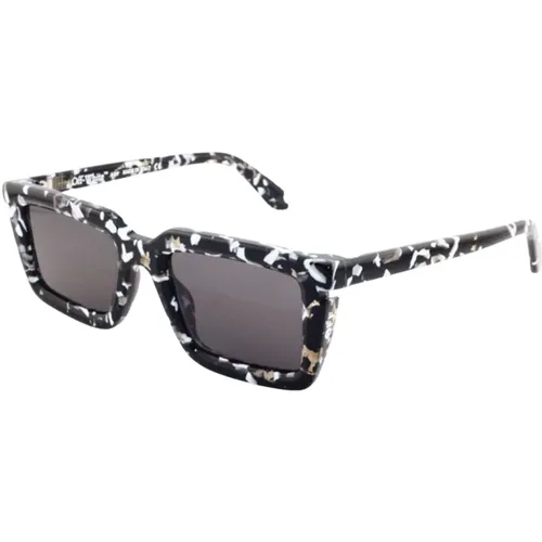 Square Sunglasses Tucson with Cut-Out Detail , unisex, Sizes: 52 MM - Off White - Modalova