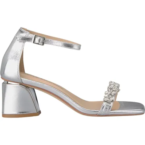 Crystal Strap Square Heel Sandal , female, Sizes: 3 UK, 8 UK, 6 UK, 9 UK, 5 UK, 4 UK - Alma en Pena - Modalova