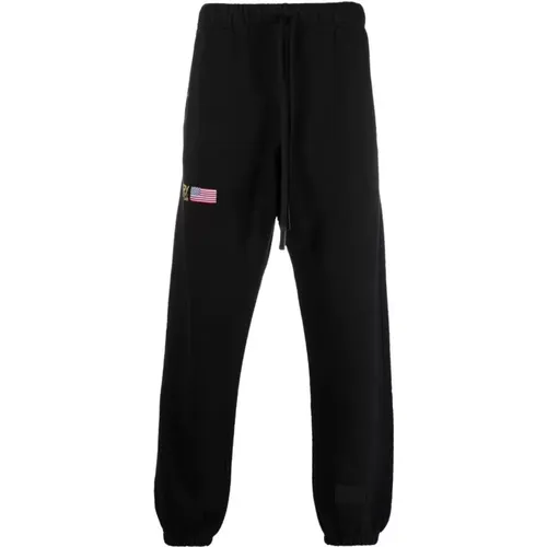 Schwarze Baumwoll-Sweatpants , Herren, Größe: 2XL - Autry - Modalova