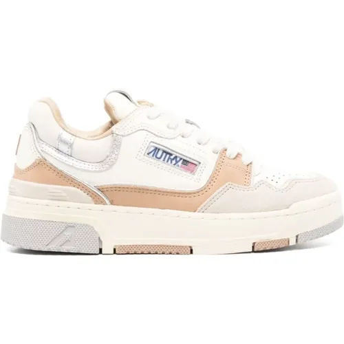 White Sneakers with Suede Inserts , female, Sizes: 5 UK, 4 UK, 3 UK, 7 UK - Autry - Modalova