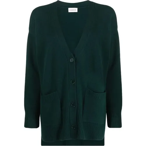 Grüner Woll-Cardigan für Frauen , Damen, Größe: L - P.a.r.o.s.h. - Modalova