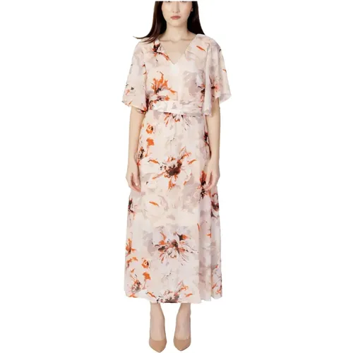 Floral V-Neck Lace Dress , female, Sizes: S - Vila - Modalova