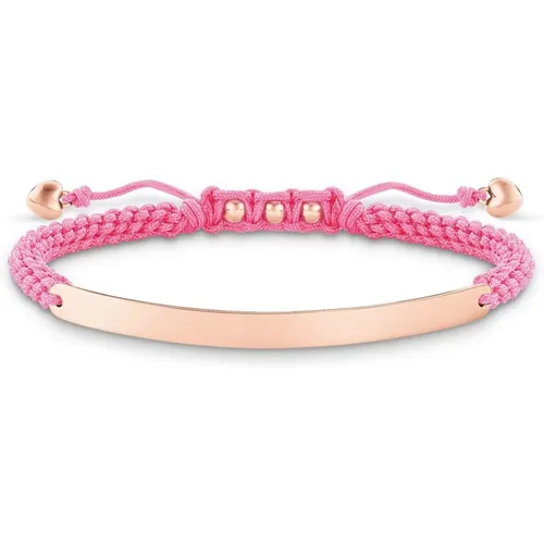 Pink/Roségold Armband, 925 Silber, Nylon , Damen, Größe: ONE Size - Thomas Sabo - Modalova