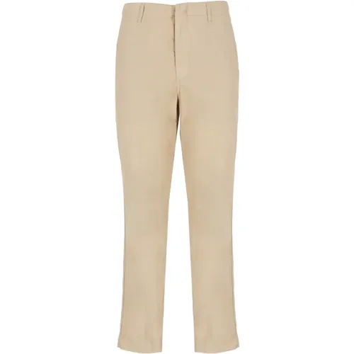 Cotton Trousers with Pockets , female, Sizes: W27, W26, W28 - Dondup - Modalova