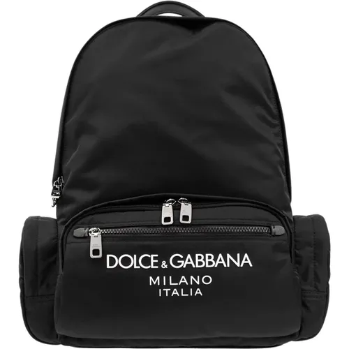 Backpack with logo , male, Sizes: ONE SIZE - Dolce & Gabbana - Modalova