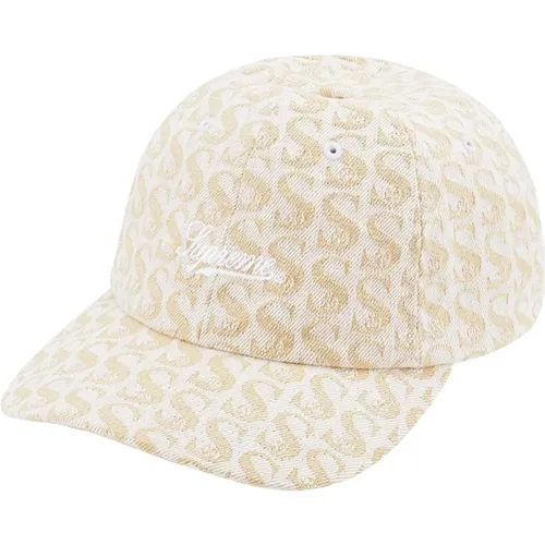 Monogram Denim 6-Panel Hat Tan , unisex, Sizes: ONE SIZE - Supreme - Modalova