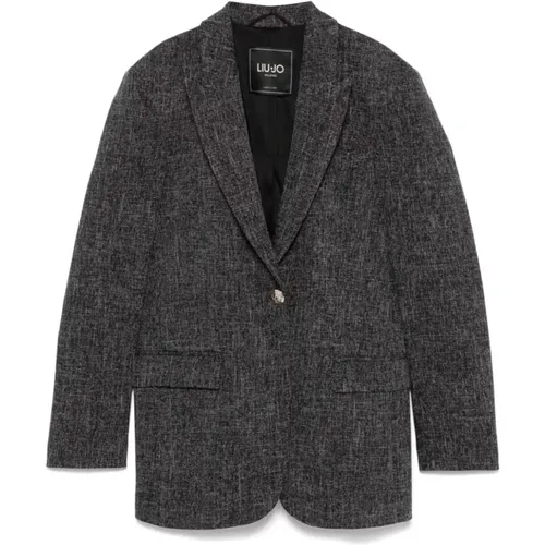 Single-Breasted Blazer with Pockets , female, Sizes: XS, S - Liu Jo - Modalova