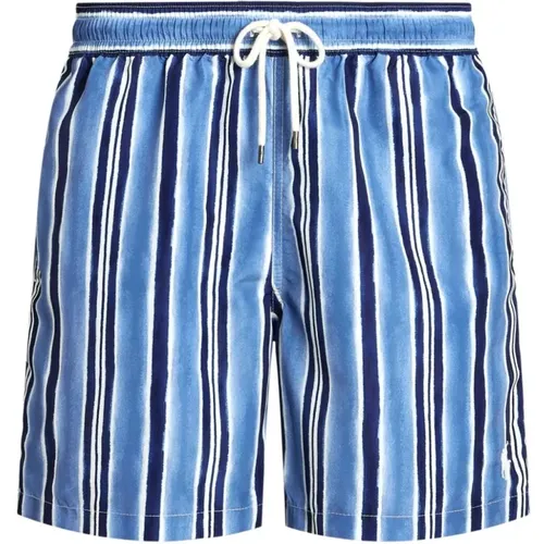Salt Washed Awning Striped Swimshorts , male, Sizes: M, XL, L - Ralph Lauren - Modalova