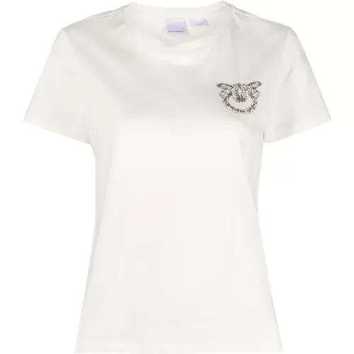 Nembo Nambrone Logo T-Shirt Jersey , Damen, Größe: M - pinko - Modalova