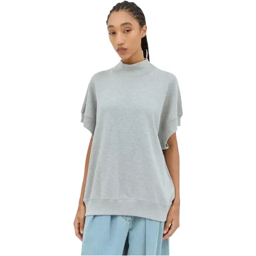 Baumwoll-Jersey Kurzarm-Sweatshirt , Damen, Größe: L - Dries Van Noten - Modalova