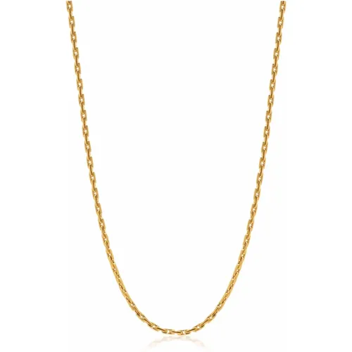 Men's Gold Paperclip Chain , Herren, Größe: M - Nialaya - Modalova