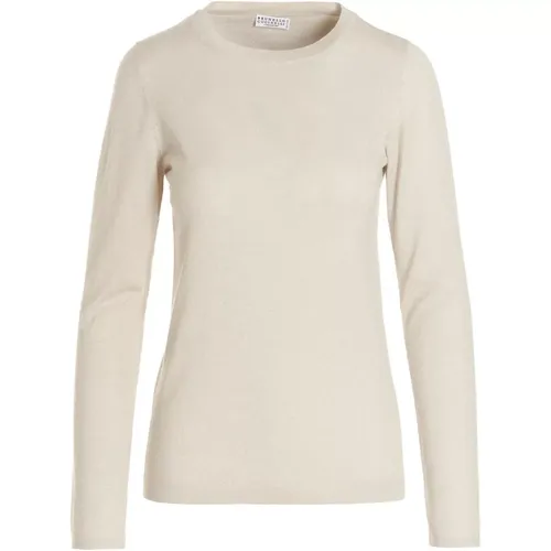 Kaschmir Langarm Pullover ,Kaschmir Pullover Sweater - BRUNELLO CUCINELLI - Modalova