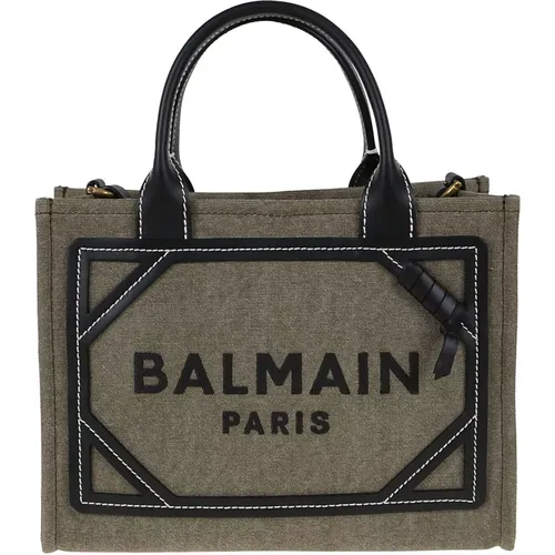 Canvas Shopper Bag , female, Sizes: ONE SIZE - Balmain - Modalova