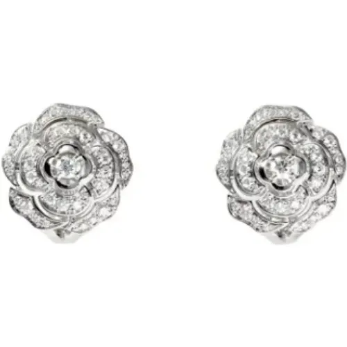 Pre-owned White Gold earrings , female, Sizes: ONE SIZE - Chanel Vintage - Modalova