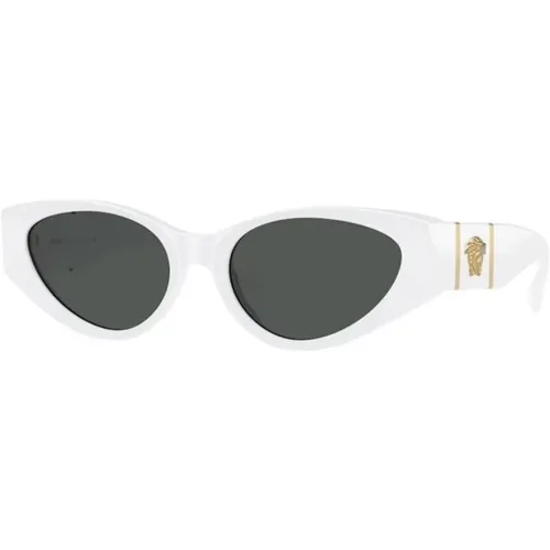 Mode Sonnenbrille Graue Dunkle Gläser,Stylische Sonnenbrille in Dunkelgrau - Versace - Modalova