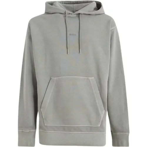 Grauer Kapuzenpullover Stilvoller Komfort - Hugo Boss - Modalova