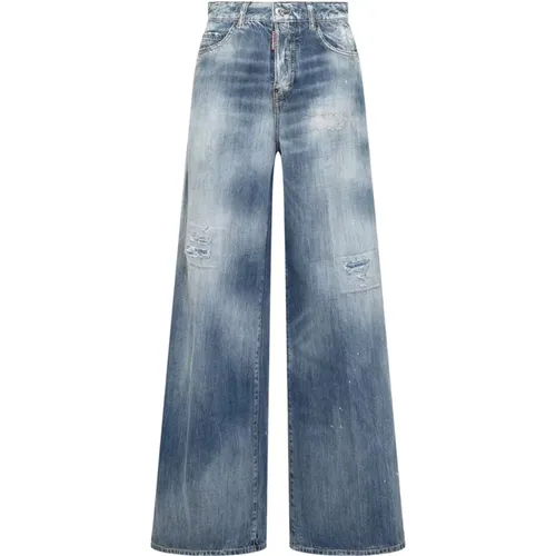 Wide Jeans , Damen, Größe: XS - Dsquared2 - Modalova