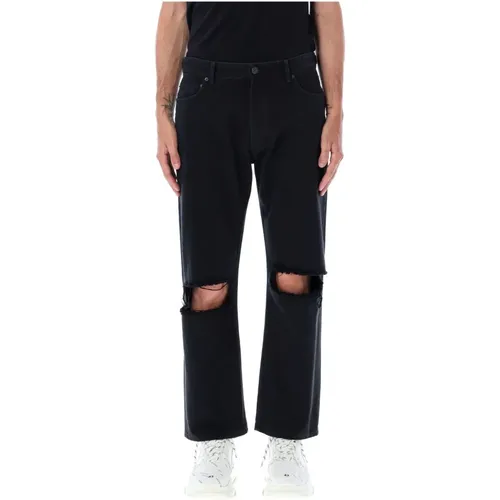 Zerrissene Denim Jeans,Lockere Passform Schnalle Jeans - Balenciaga - Modalova