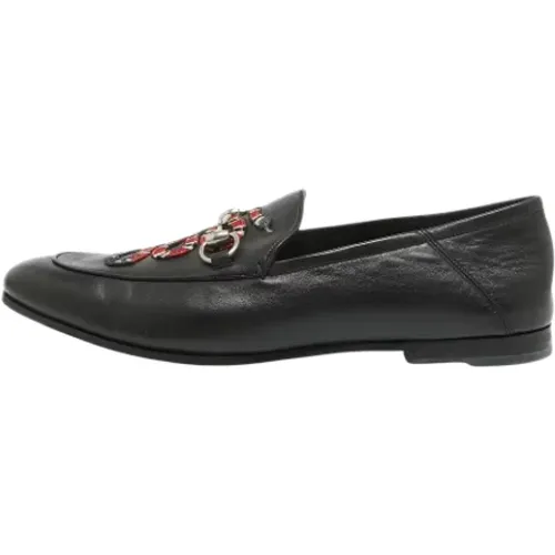 Pre-owned Leather flats , male, Sizes: 10 1/2 UK - Gucci Vintage - Modalova