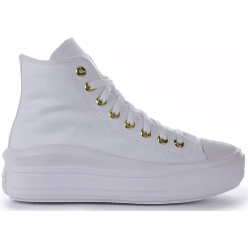 Move Platform Gold Sneakers , female, Sizes: 3 1/2 UK, 6 1/2 UK, 4 1/2 UK, 5 UK, 7 UK, 4 UK, 6 UK, 8 UK - Converse - Modalova