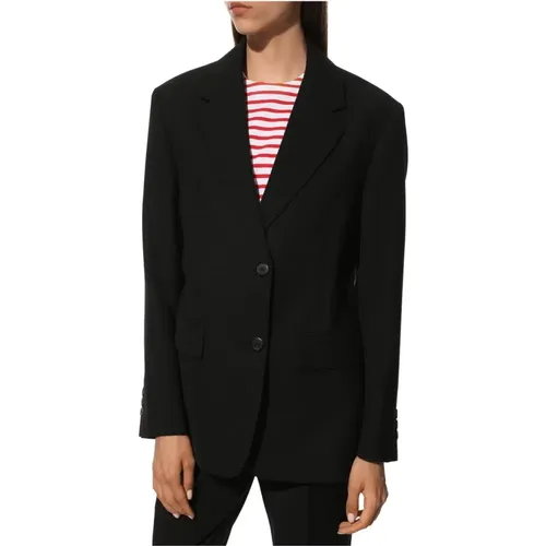 Sport Jacket, Wool Blend, Button Closure , female, Sizes: XS - Prada - Modalova