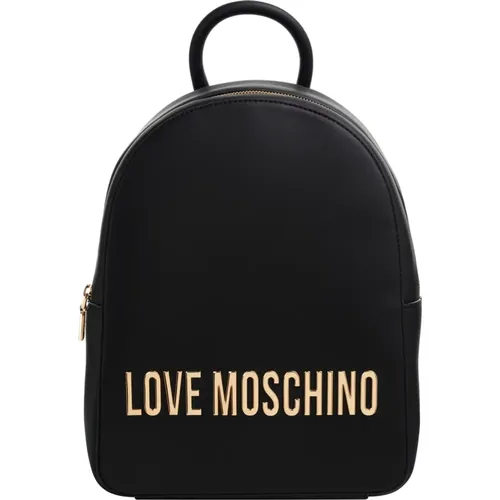 Einfacher Reißverschluss Logo Rucksack , Damen, Größe: ONE Size - Love Moschino - Modalova