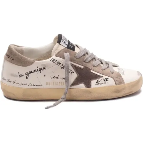 White Graffiti Star Sneakers , female, Sizes: 4 UK, 6 UK, 3 UK - Golden Goose - Modalova