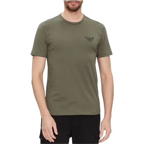 Besticktes Logo T-Shirt - Slim Fit - Emporio Armani - Modalova