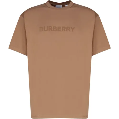 Beige Baumwoll T-shirts und Polos , Herren, Größe: L - Burberry - Modalova