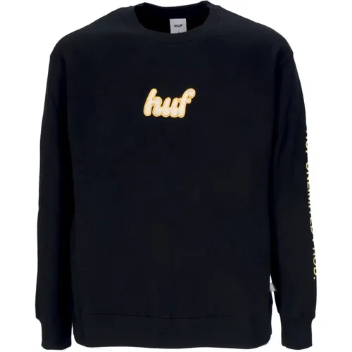 Italicized Crewneck Sweatshirt , male, Sizes: M, XS - HUF - Modalova