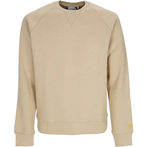 Chase Sweater Crewneck Sweatshirt Sable/Gold , Herren, Größe: XL - Carhartt WIP - Modalova