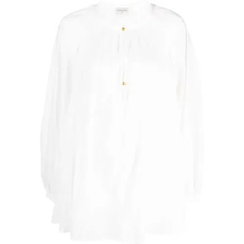Cotton silk bohemian shirt , female, Sizes: S - Forte Forte - Modalova