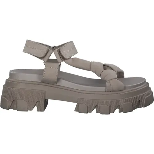 Beige casual open sandals , female, Sizes: 6 UK, 8 UK, 7 UK, 4 UK - marco tozzi - Modalova
