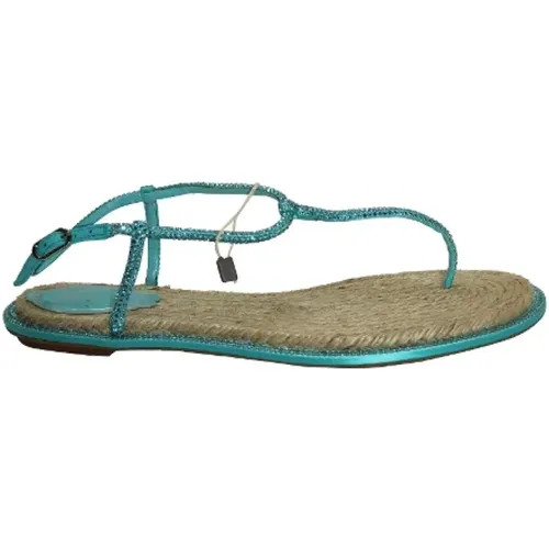 Pre-owned Fabric sandals , female, Sizes: 4 1/2 UK - René Caovilla Pre-owned - Modalova