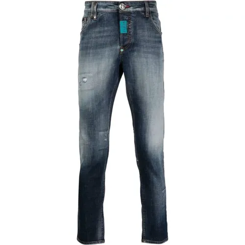 Blaue Skinny Fit Denim Hose - Philipp Plein - Modalova