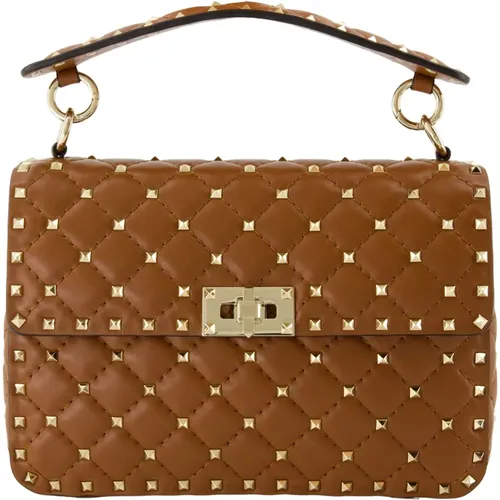 Quilted Spike Medium Shoulder Bag , female, Sizes: ONE SIZE - Valentino Garavani - Modalova