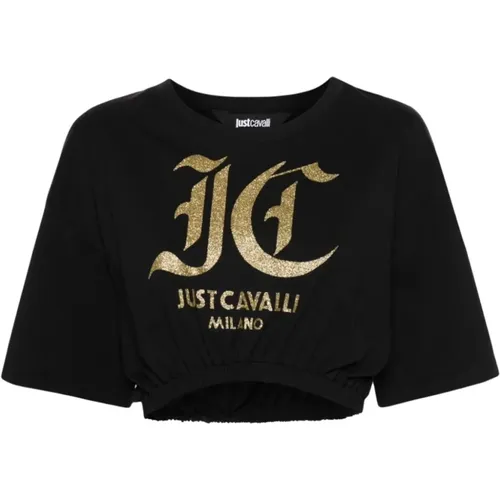 Logo T-shirt , female, Sizes: L, S, M, XS - Just Cavalli - Modalova