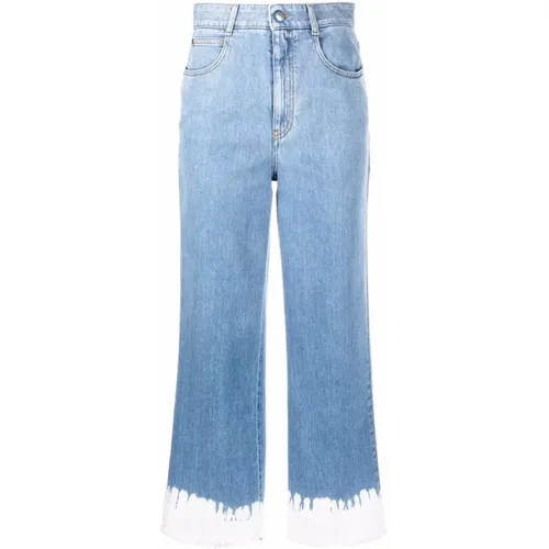 Tie-Dye Cropped Jeans , female, Sizes: W26, W29, W27 - Stella Mccartney - Modalova
