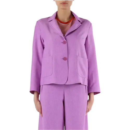 Short jacket with three-quarter sleeves , female, Sizes: M - NIU - Modalova
